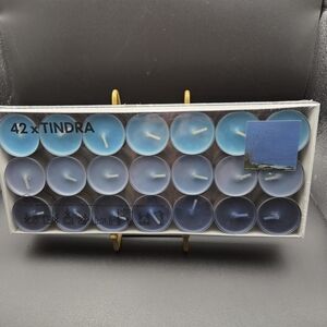 IKEA of Sweden Set of 42 TINDRA Blue Hued Fragranced Tealight Candles New